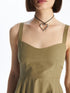LC Waikiki Women's Heart Collar Plain Dress